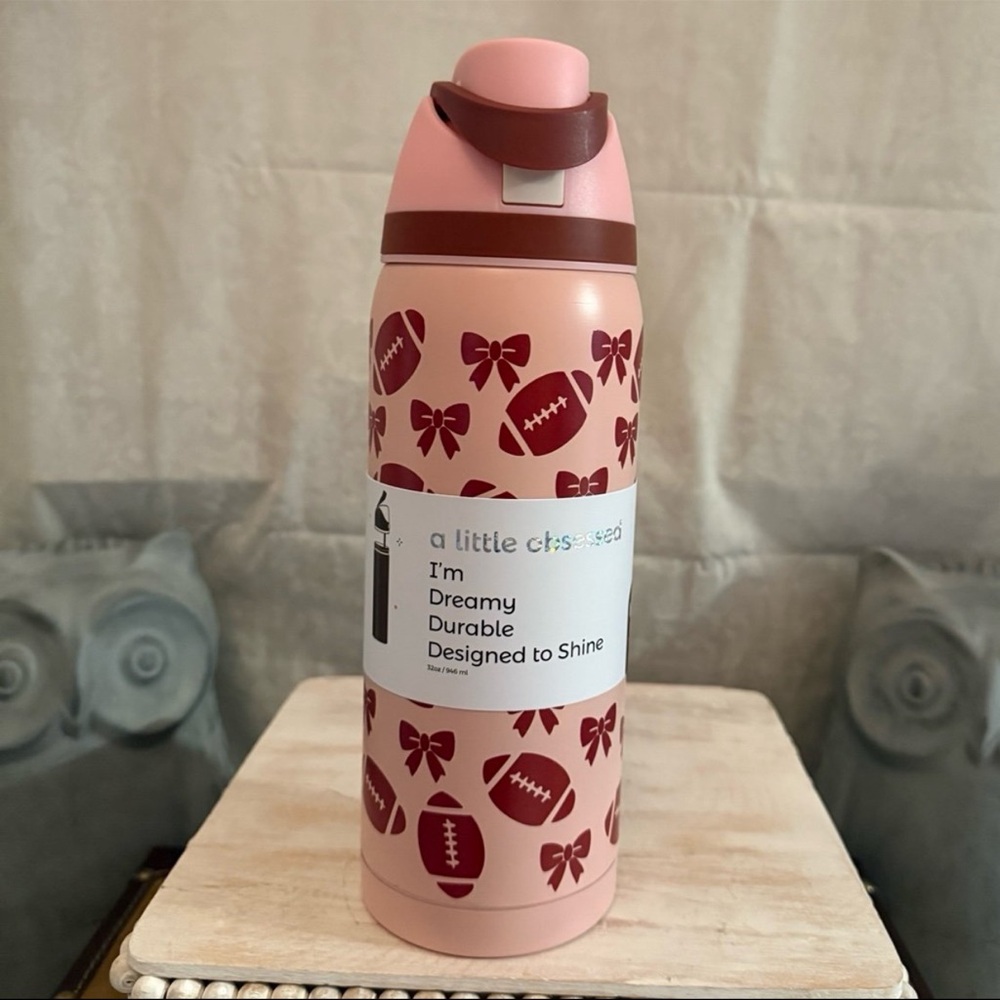 ⚡️A Little Obsessed "Bows & Footballs" Water Bottle